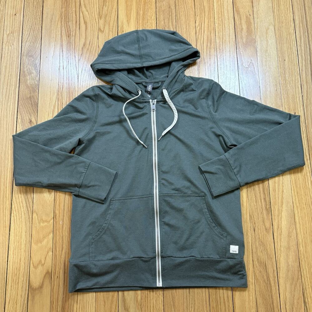 Vuori Halo Performance Hoodie Women's Size XS Green Full Zip DreamKnit VW268